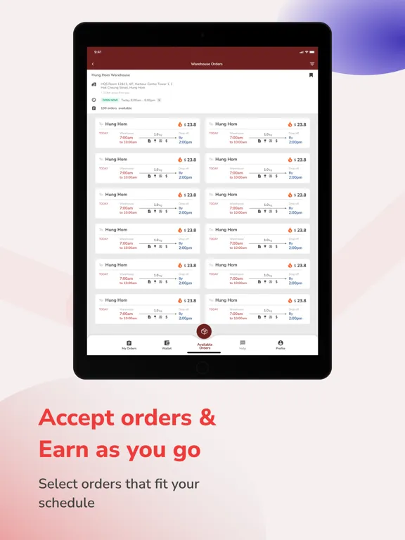 Capturas de pantalla de Pickupp Delivery Agent iPad 