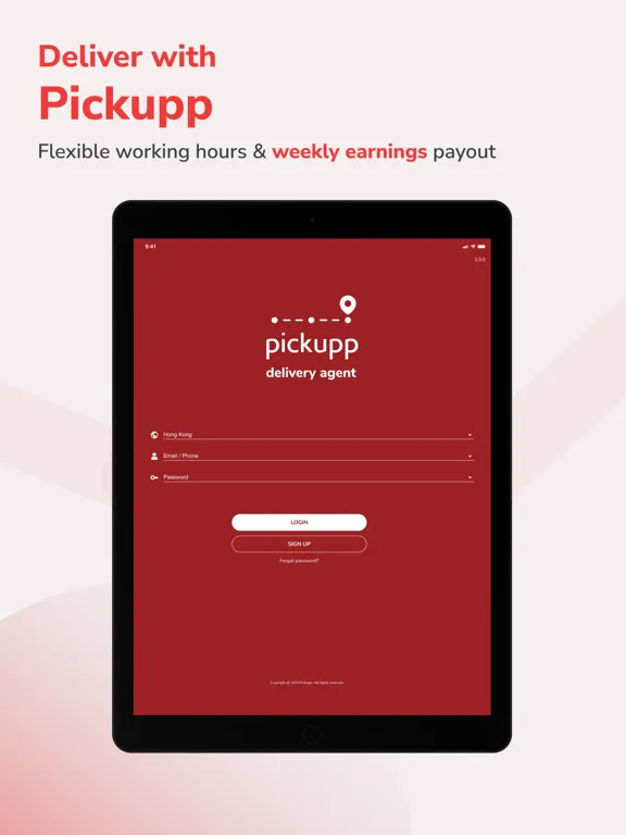 Capturas de pantalla de Pickupp Delivery Agent iPad 