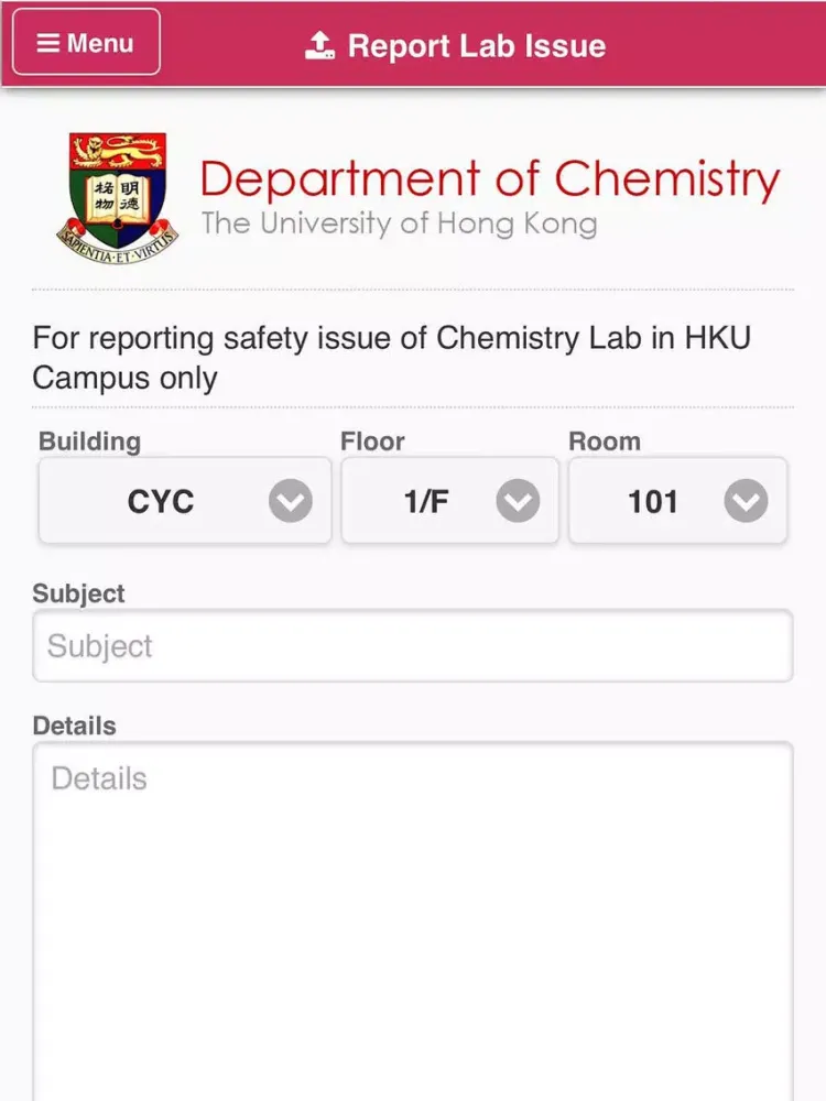 HKU Chem Lab Safety iPad  Screenshots
