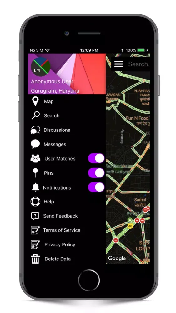LiveMap: Anonymous Social Map স্ক্রিনশট