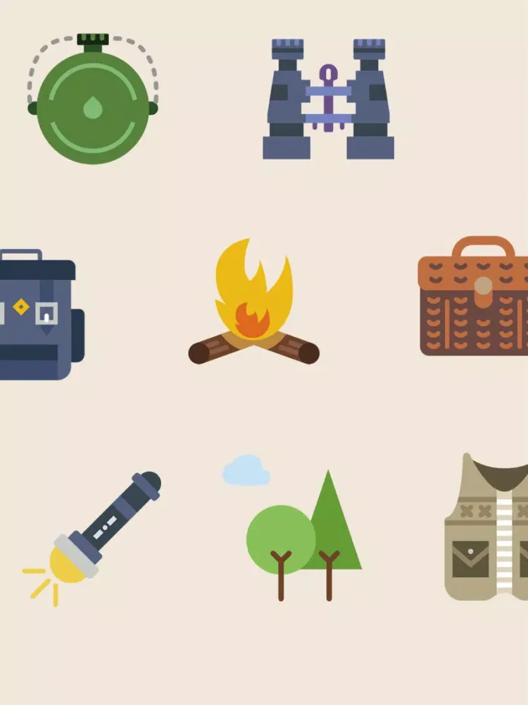 تصاویر Camping Stickers - The great outdoors iPad 