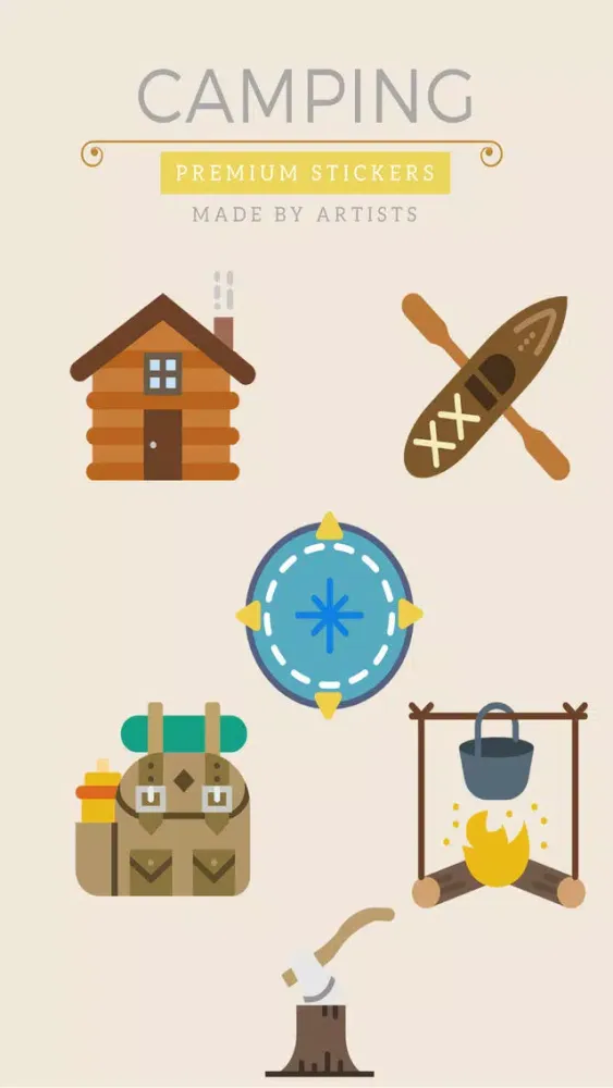تصاویر Camping Stickers - The great outdoors