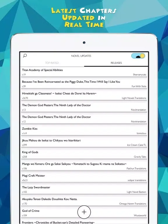 صور Novel Updates, The Best Reader for Light Novels iPad 