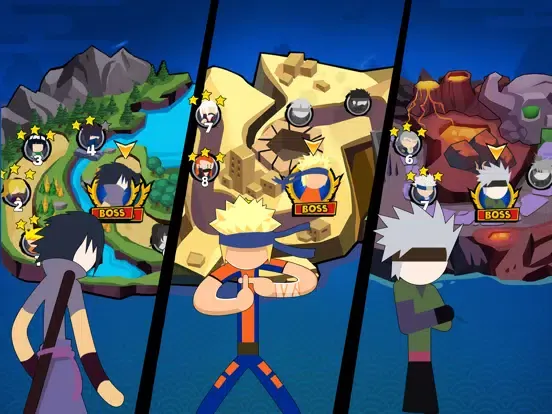 ภาพหน้าจอของ Stickman Warriors : 3v3 Brawl iPad 