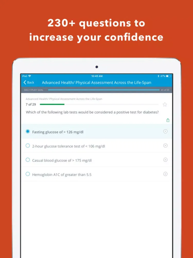 Capturas de pantalla de FNP Certification Review Q&A iPad 