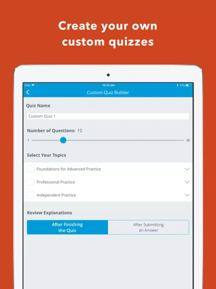 Capturas de pantalla de FNP Certification Review Q&A iPad 