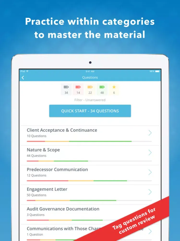 CPA AUD Mastery iPad  Ekran Görüntüleri