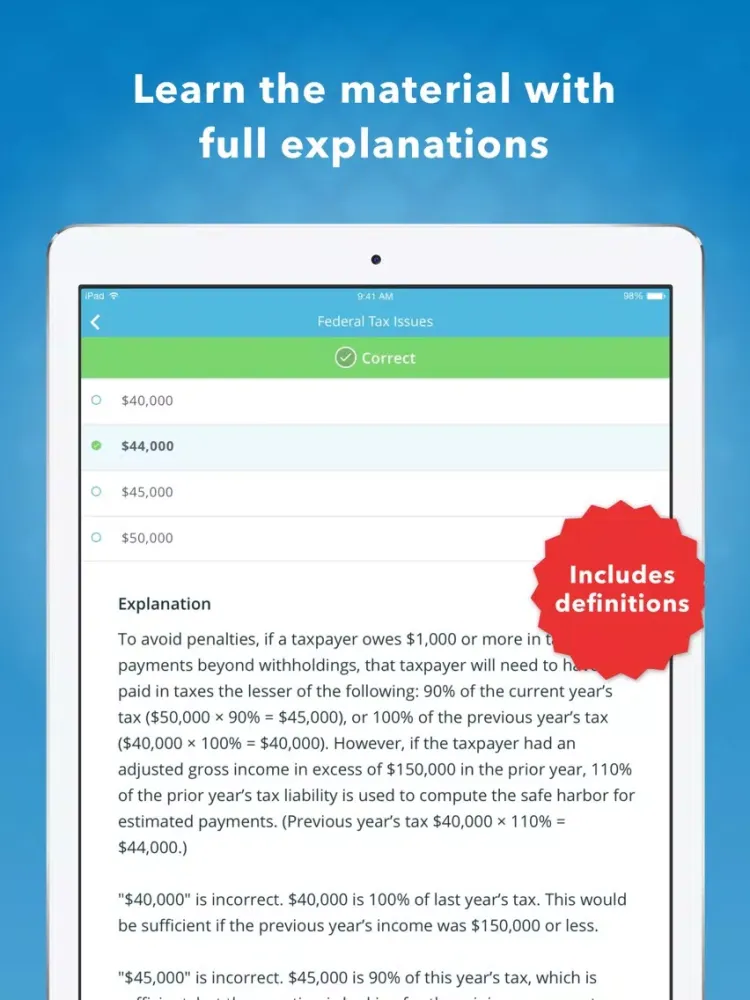 CPA REG Mastery iPad 应用截图