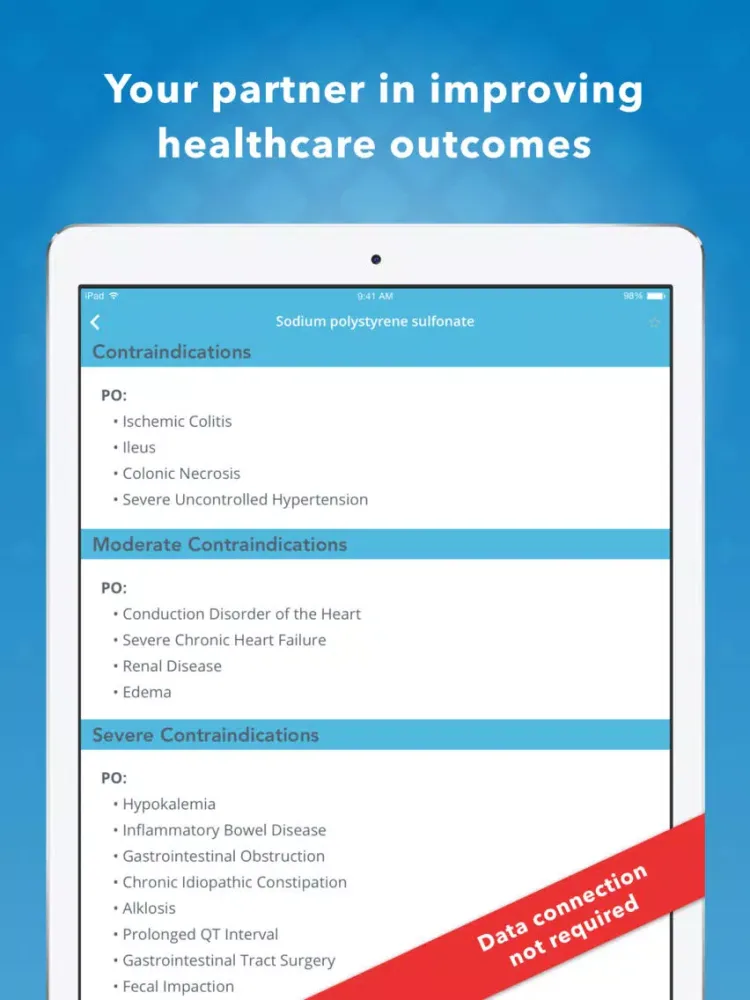Drug Database iPad  Screenshots