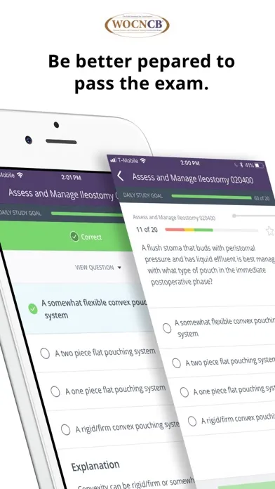 Capturas de tela do COCN® Ostomy Care Exam Prep