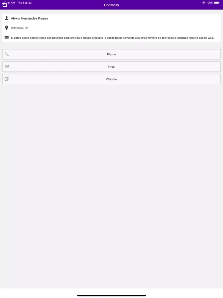Tangkapan layar Alexis Hernandez Pagan iPad 