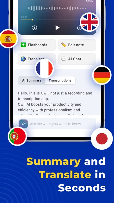 Captures d'écran de Owll:Ai Note Taker&transcribe