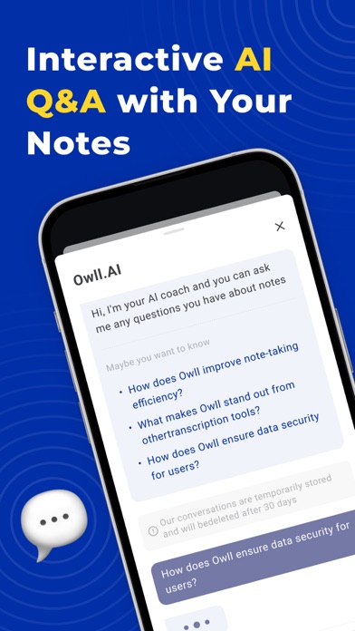 Captures d'écran de Owll:Ai Note Taker&transcribe