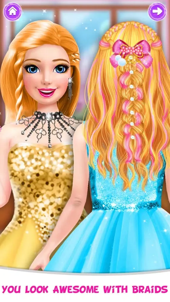 Braided Hairstyle Salon Game স্ক্রিনশট