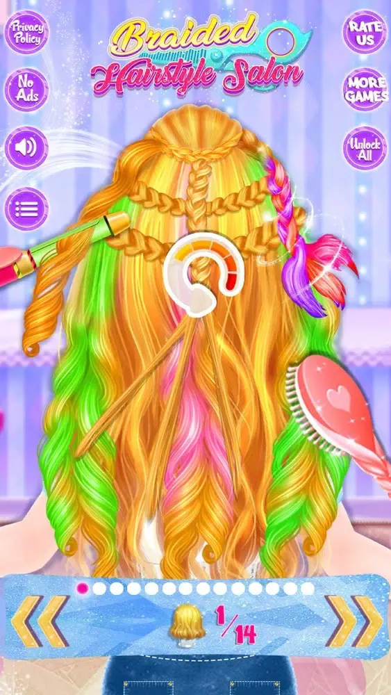 Braided Hairstyle Salon Game স্ক্রিনশট
