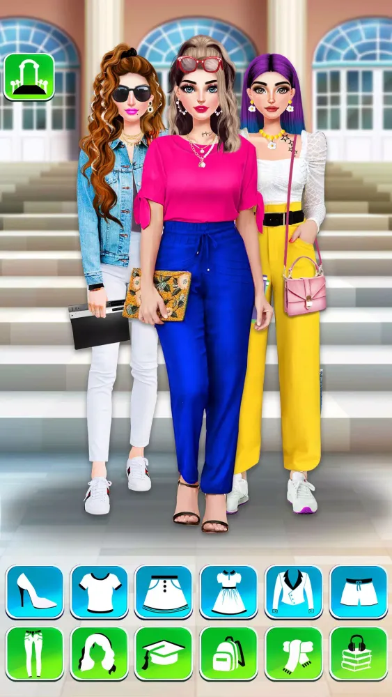 Capturas de tela do College Girls Fashion Dress Up