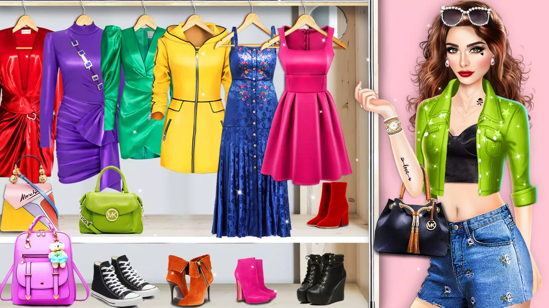 Capturas de tela do College Girls Fashion Dress Up