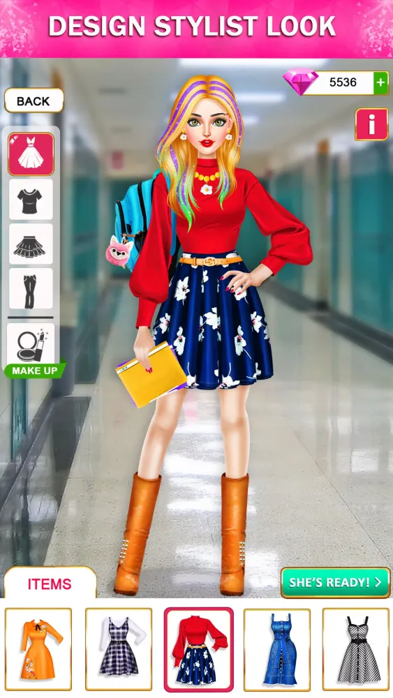 Capturas de tela do College Girls Fashion Dress Up