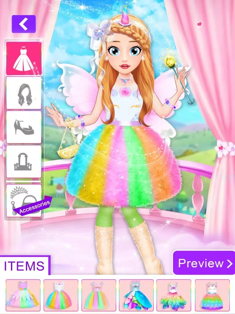 Captures d'écran de Unicorn Fashion Dress Up Games iPad 