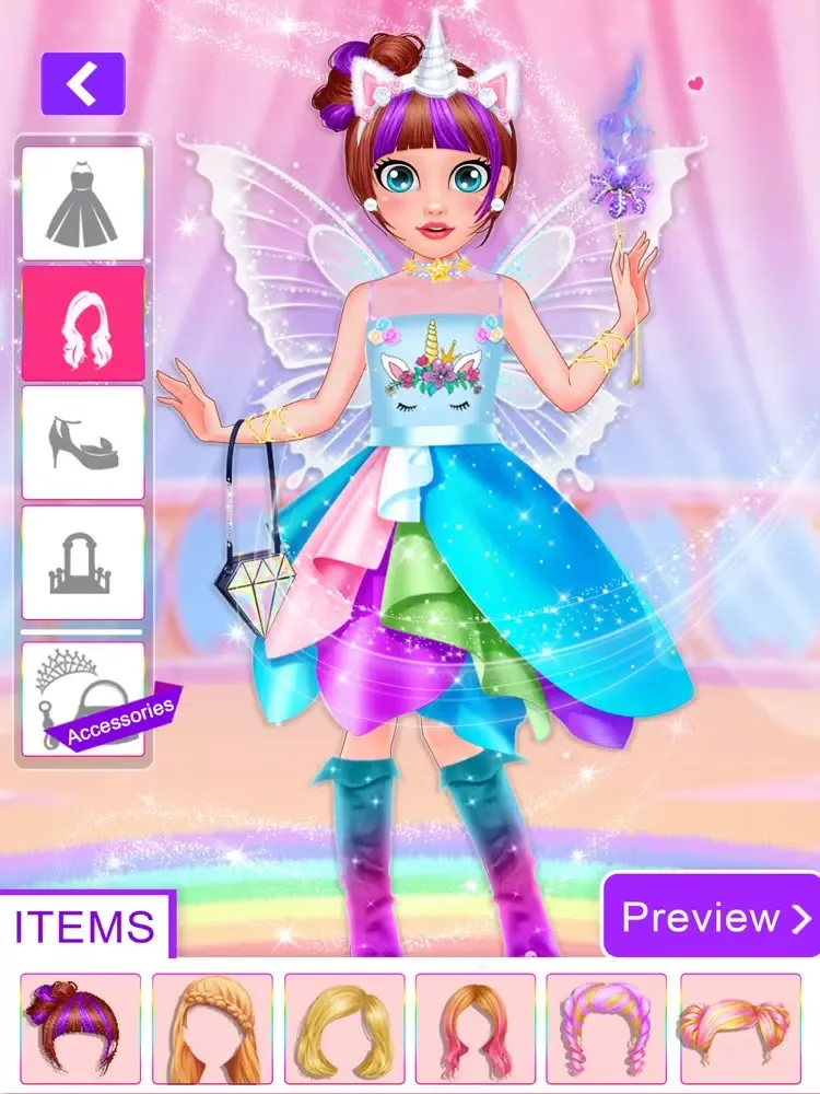 Captures d'écran de Unicorn Fashion Dress Up Games iPad 