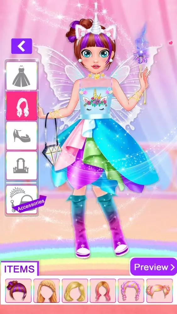 Captures d'écran de Unicorn Fashion Dress Up Games