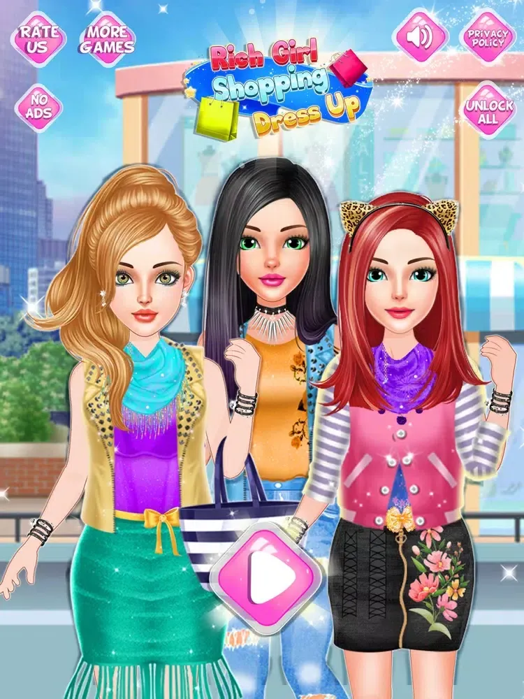 Screenshot di Rich Girl Dress Up Fashion iPad 