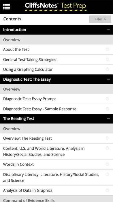 Screenshot di CliffsNotes Test Prep