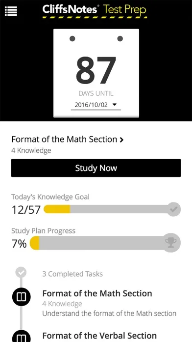 Screenshot di CliffsNotes Test Prep