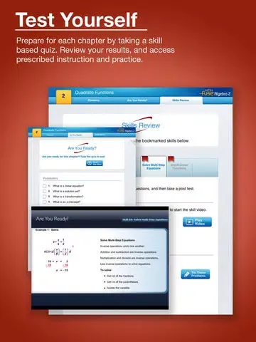 HMH Fuse: Algebra 2, Common Core Edition iPad Screenshots