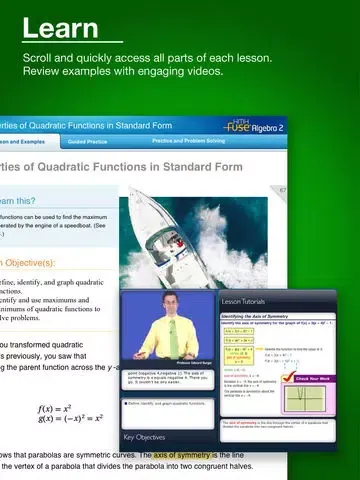 HMH Fuse: Algebra 2, Common Core Edition iPad Screenshots