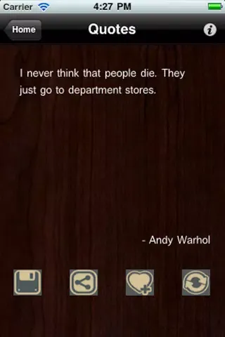 Скриншоты Andy Warhol Quotes
