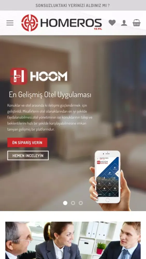 Capturas de tela do Homeros Bilişim