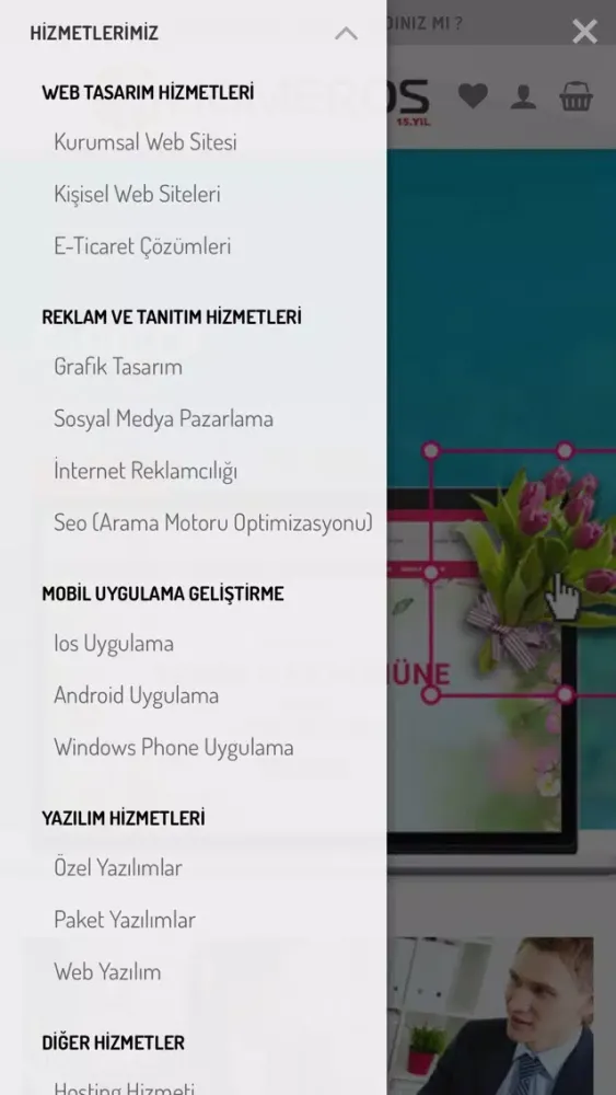 Capturas de tela do Homeros Bilişim
