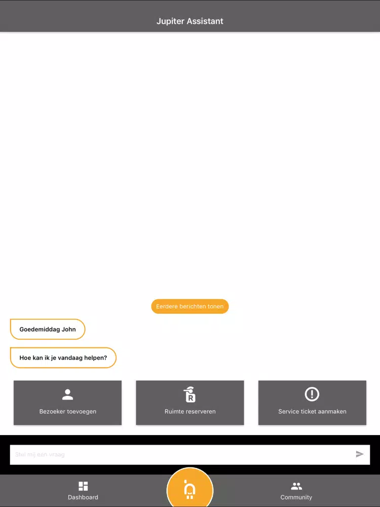 Tangkapan layar Jupiter Assistant iPad 