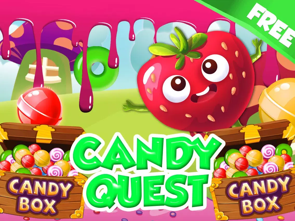``` A Candy Quest``` - get top score in match-3 puzzle mania 4 kid’s iPad  स्क्रीनशॉट