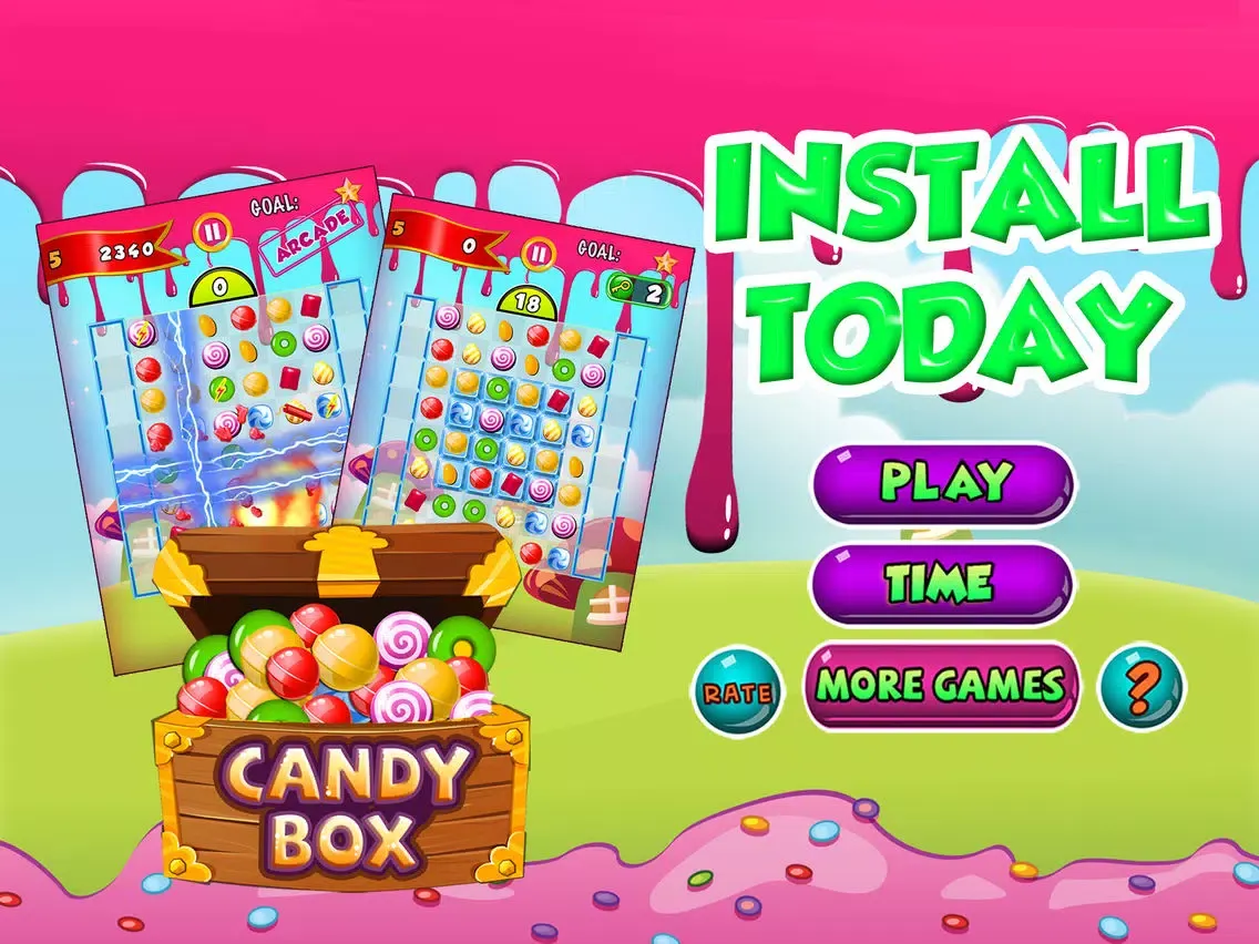 ``` A Candy Quest``` - get top score in match-3 puzzle mania 4 kid’s iPad  स्क्रीनशॉट