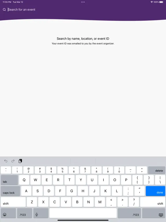 Tangkapan skrin MDLZ Events iPad 