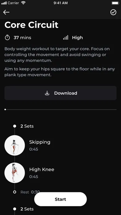 Capturas de tela do Kcal Fitness App