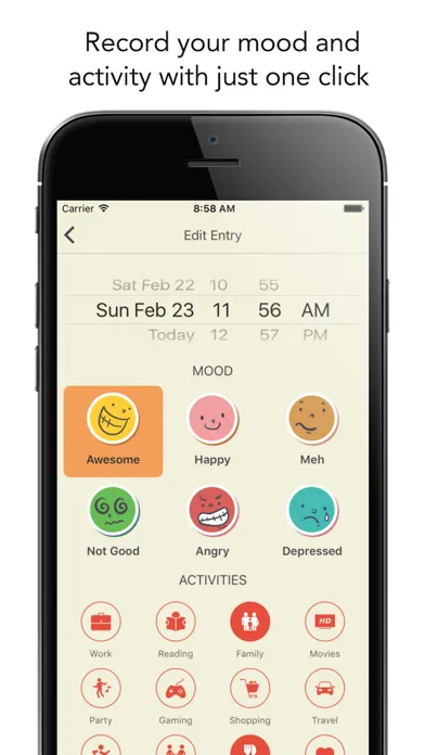Tangkapan skrin Emoly - Personal Mood Tracker