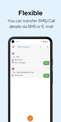 Auto Text: Transfer SMS & Call Screenshots