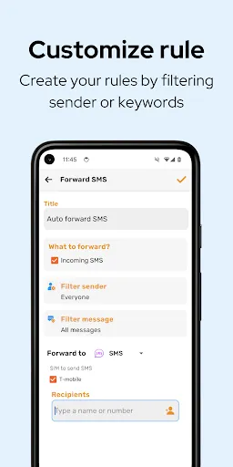 Auto Text: Transfer SMS & Call Screenshots