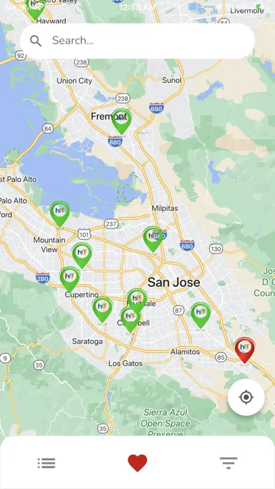 Capturas de tela do Hydrogen Fuel Finder