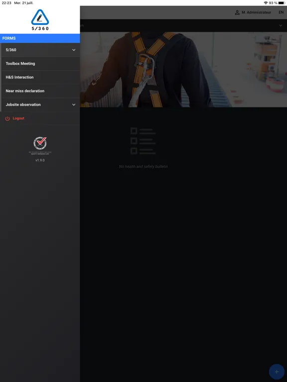 Capturas de tela do HNS 5/360 iPad 