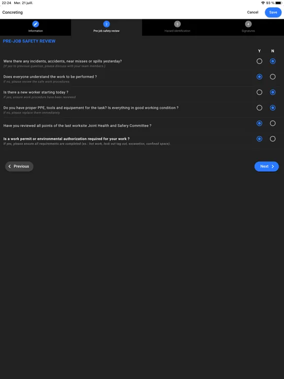 Capturas de tela do HNS 5/360 iPad 