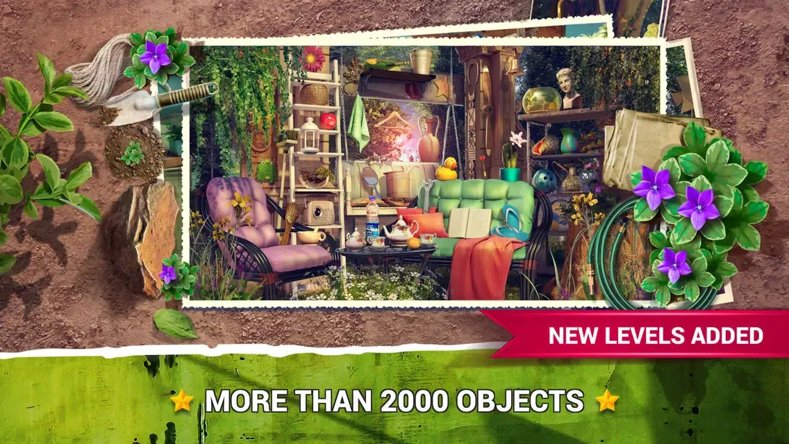 Capturas de tela do Hidden Objects Gardens Game.s