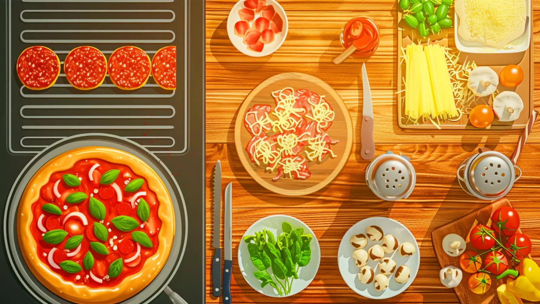 Pizza Maker Cooking Girls Game Screenshots