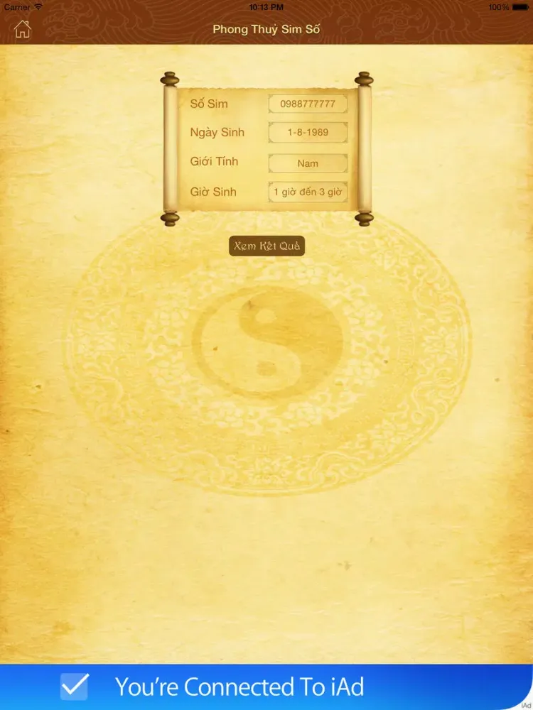 Скриншоты Phong Thủy Sim Số iPad 