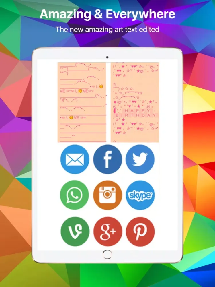 تصاویر Beauty Fonts Keyboard iPad 