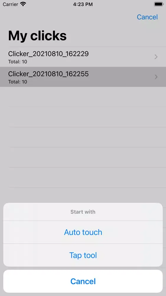Ảnh chụp màn hình của Auto Touch