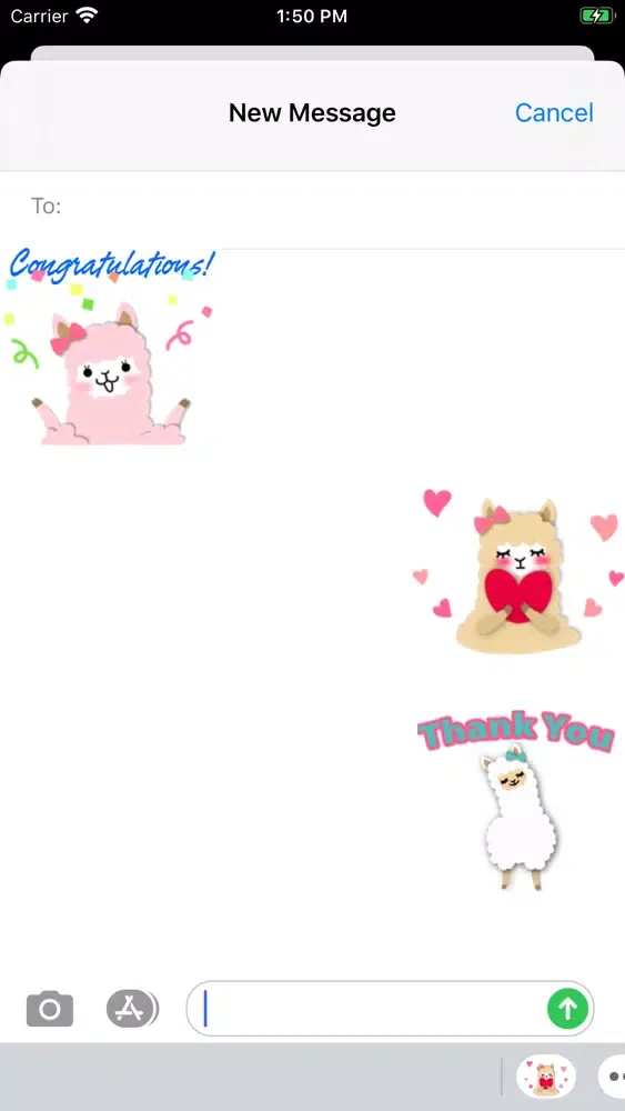 Adorable Alpaca Stickers应用截图